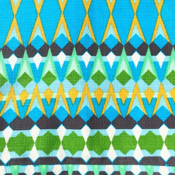 J Crew Pencil Skirt Turquoise And Green Cotton Print, Size 6 EUC - Picture 12 of 16